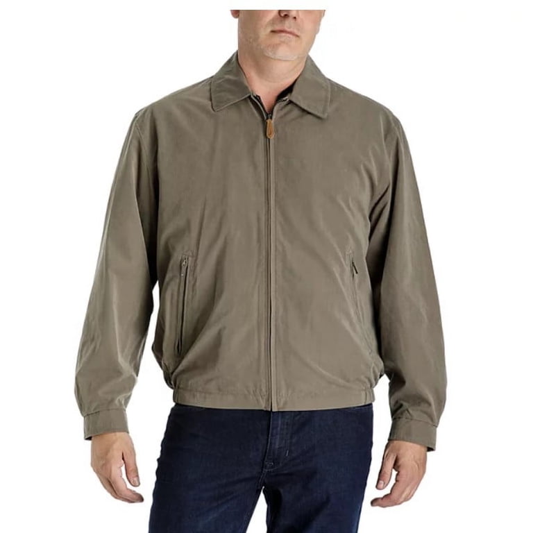 London Fog Men's Auburn Zip-Front Golf Jacket, Olive, XXL