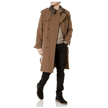 London Fog Men's Iconic Trench Coat, British Khaki, 42 Short