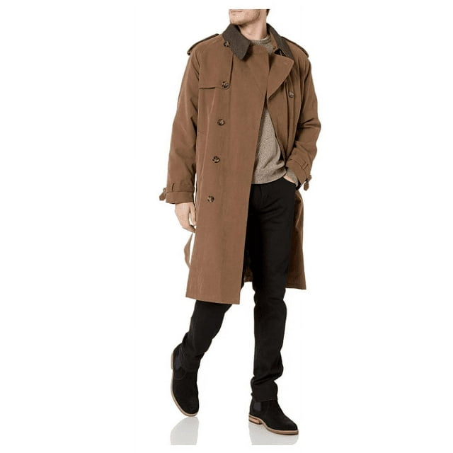 London Fog Men's Iconic Trench Coat, British Khaki, 48 Long - Walmart.com