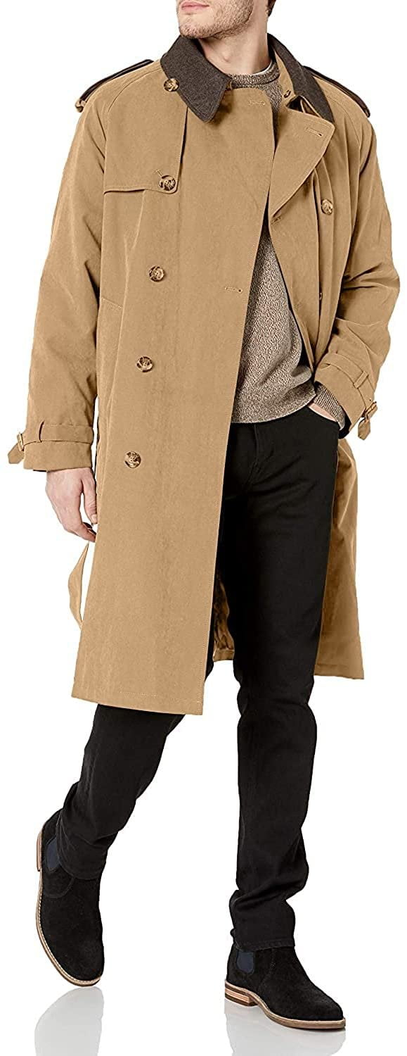 London Fog Men's Iconic Trench Coat, Chino, 40 Long