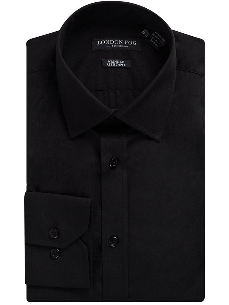 london fog dress shirts London Fog Men's Modern Fit Long Sleeve Solid Dress Shirt
