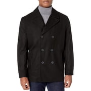 London Fog Mens Wool Blend Double Breasted Pea Coat