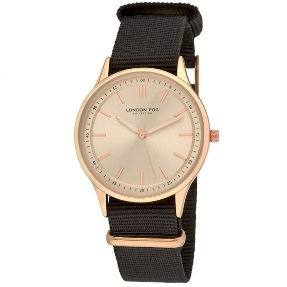 London Fog Oxford Nato Black Strap Watch