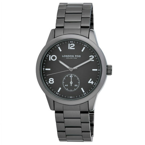 London Fog Perth 42m m Black Second Hand Bracelet Watch