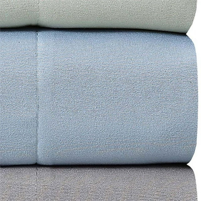 London Fog Solid Light Blue Bedding Sheet Set
