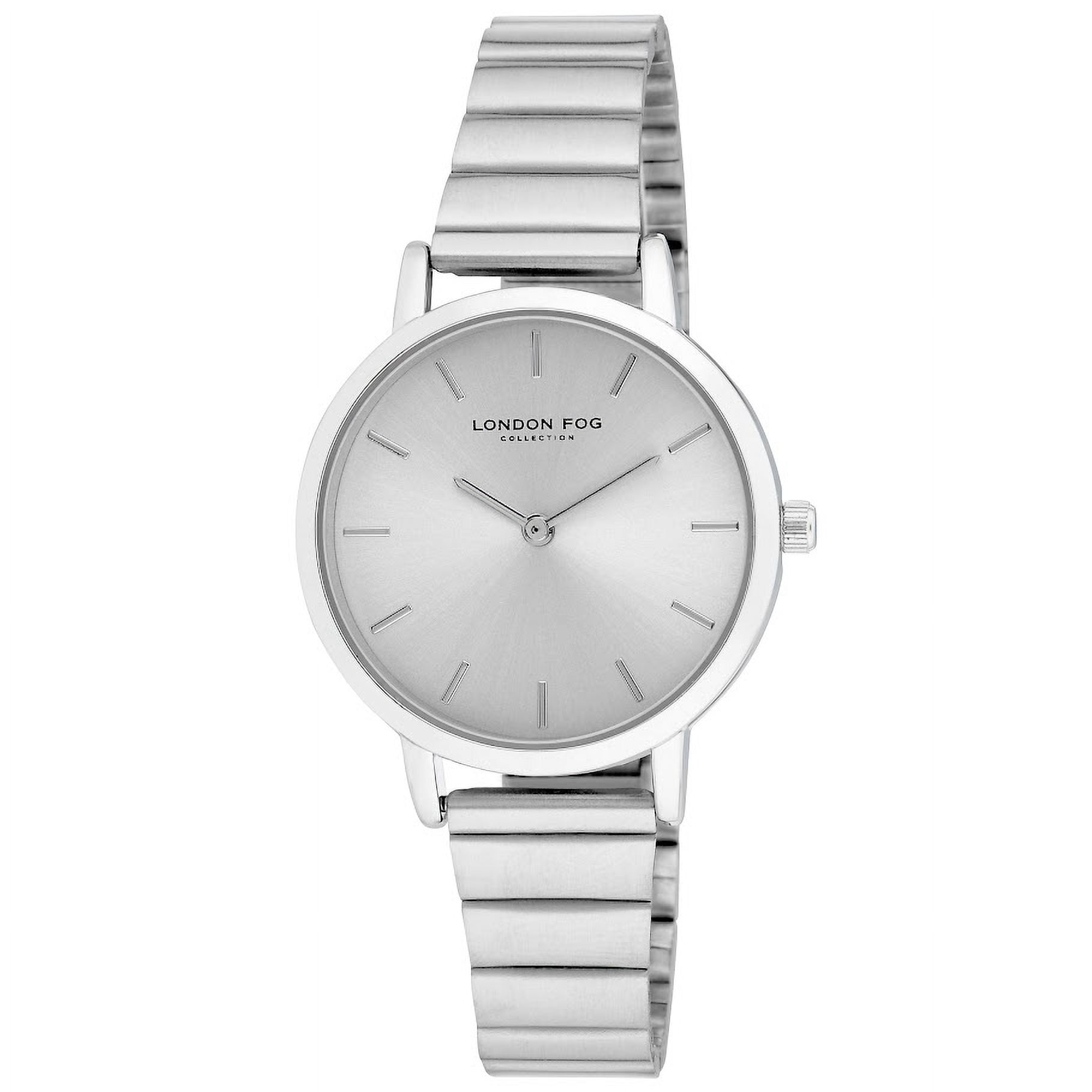 London Fog Sussex Silver Link Bracelet Watch - Walmart.com