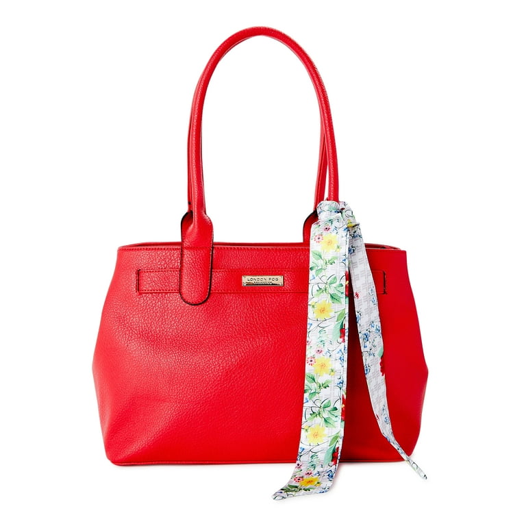 London Fog Women's Adult Lorianna Satchel Handbag with Scarf