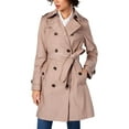 thumbnail image 1 of London Fog Women's Belted Double Breasted Trench Coat Brown Size Small, 1 of 3