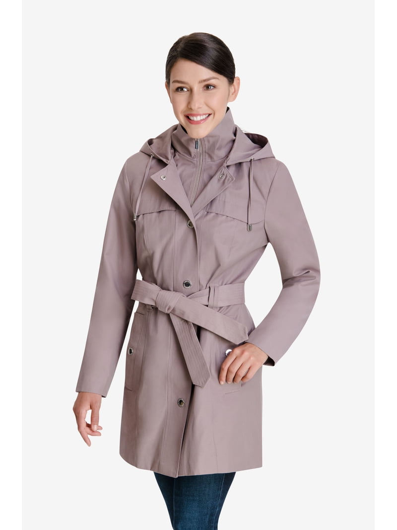 London Fog Women's Belted Rain Trench Coat - Walmart.com