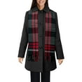 thumbnail image 1 of London Fog Women's Classic-Style Wool Button Coat with Coordinating Scarf (Charcoal, XXL), 1 of 2