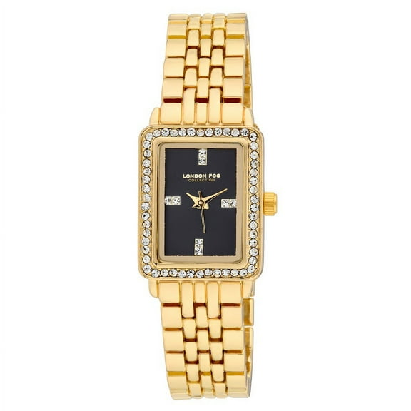 London Fog Women's Gold Rochester Rectangle 21mm Bracelet Watch