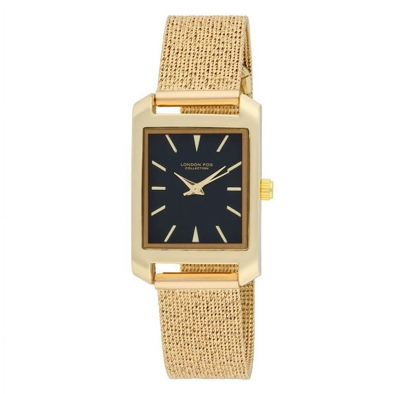 London Fog Women's Gold Warwick Square 25mm Bracelet Watch