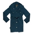 thumbnail image 1 of London Fog Women's Water Resistant Single Breasted Trench Coat With Removable (Dark Teal, L), 1 of 3