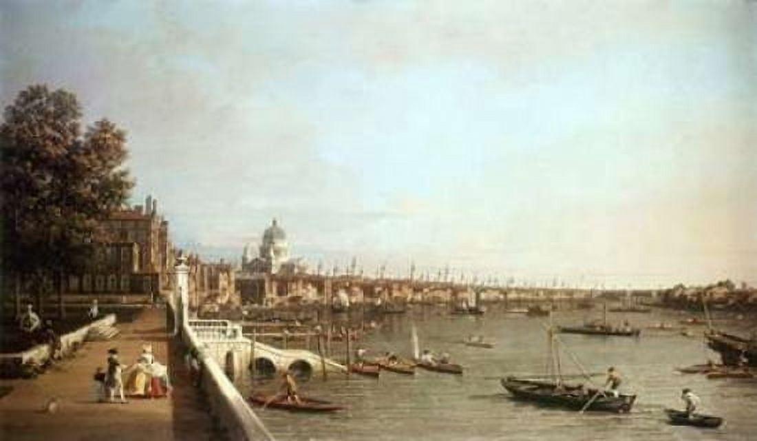 London From Somerset House Canvas Art - Canaletto (24 x 36)