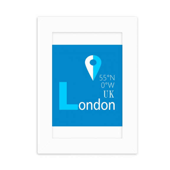 London Geography Coordinates Trave Desktop Photo Frame Picture Display Decoration Art Painting