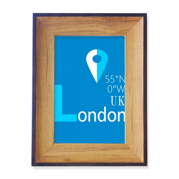 London Geography Coordinates Trave Photo Frame Exhibition Display Art Desktop Painting