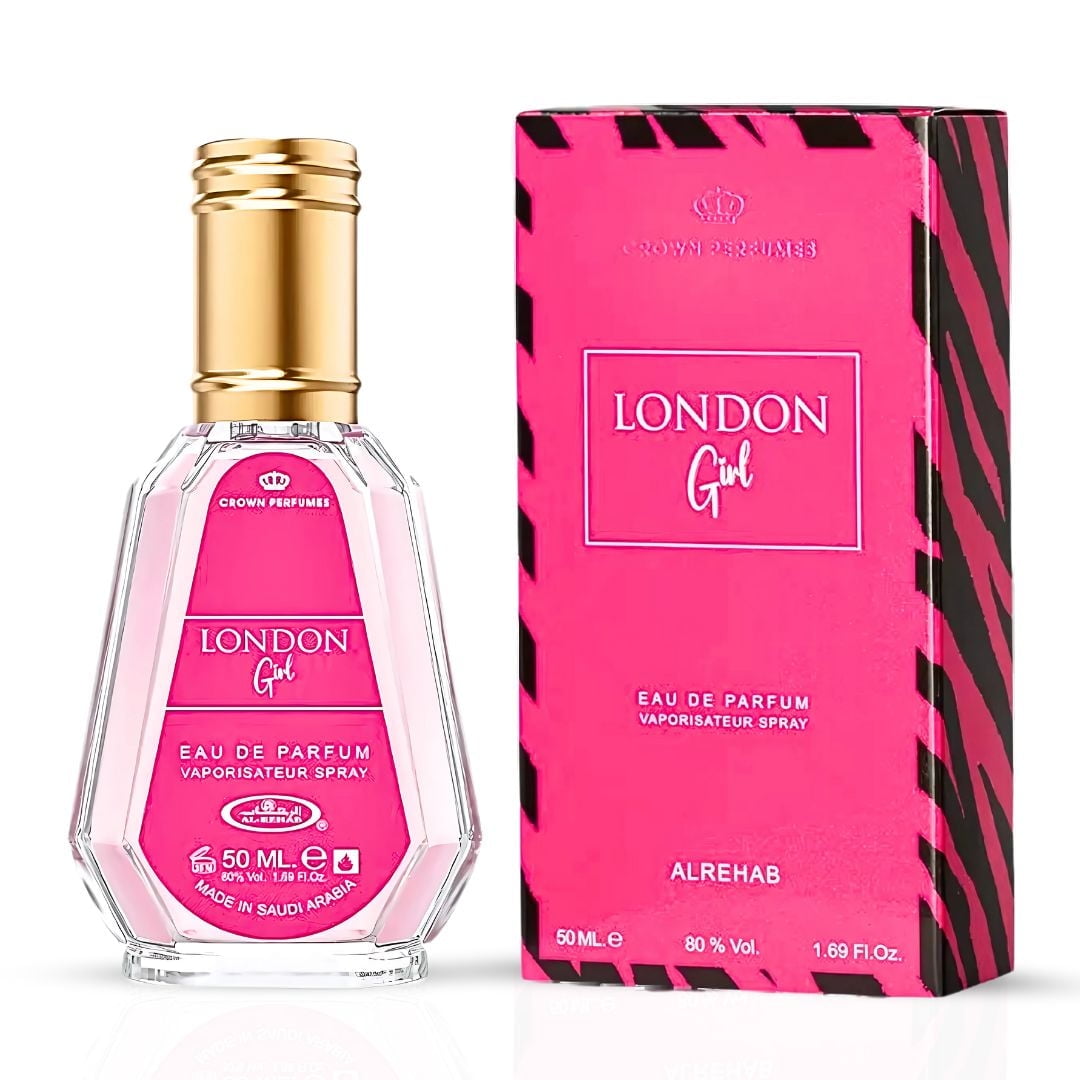 London Girl Eau De Parfum Spray 50ML (1.7 OZ) By Al Rehab | A Sweet & Sophisticated Blend Of Juicy Fruits, Delicate Florals & Vanilla.
