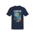 thumbnail image 1 of London Graphic Men's Navy T-Shirt, 1 of 3