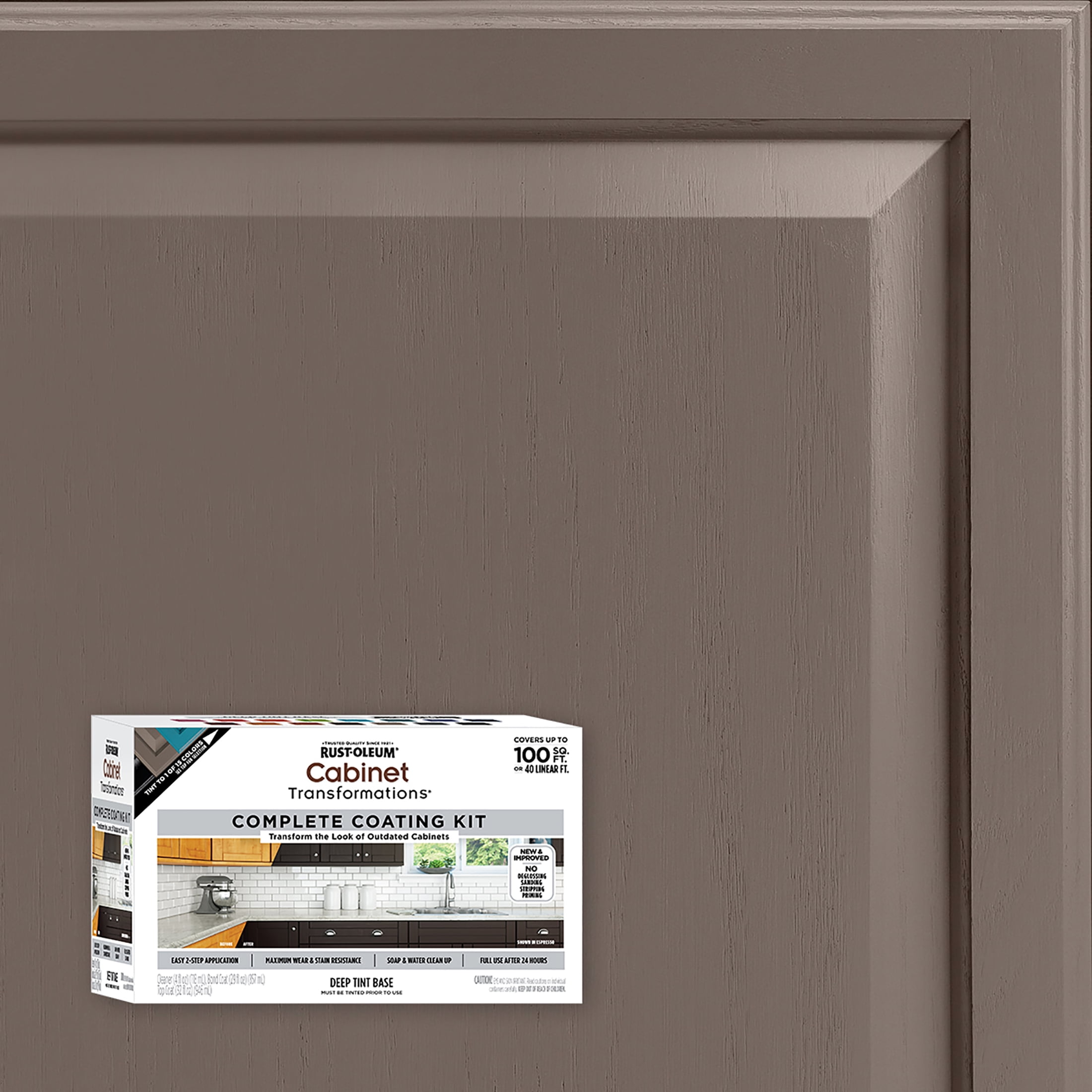London Gray, Rust-Oleum Cabinet Transformations Satin Coating Kit-38039013T, Quart