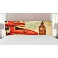 thumbnail image 1 of London Headboard, Vintage Style of London with National Flag UK Britain Old Clock Tower, Upholstered Decorative Metal Bed Headboard with Memory Foam, King Size, Multicolor, by Ambesonne, 1 of 4