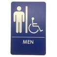 thumbnail image 1 of London Health Products Mens Restroom Sign - ADA Compliant - Blue & White - Includes Adhesive Tape and Instructions (24), 1 of 5