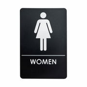 London Health Products Womens Restroom Sign - ADA - Black & White - Includes Adhesive Tape and Instructions 1
