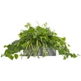 thumbnail image 1 of London Ivy and Spider Artificial Plant in Stone Planter, 1 of 1