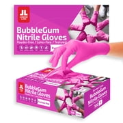 London Labs 4 Mil Disposable Nitrile Gloves, Latex Free & Powder Free Gloves for Esthetician, Nail tech, Cleaning, Cooking & Tattoo - 200ct X-small pink gloves