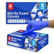 London Labs 5 Mil Disposable Nitrile Exam Gloves, Latex free & powder free Gloves for Medical & industrial use | Food Safe & Cleaning Gloves - 200ct Cobalt X-small Gloves