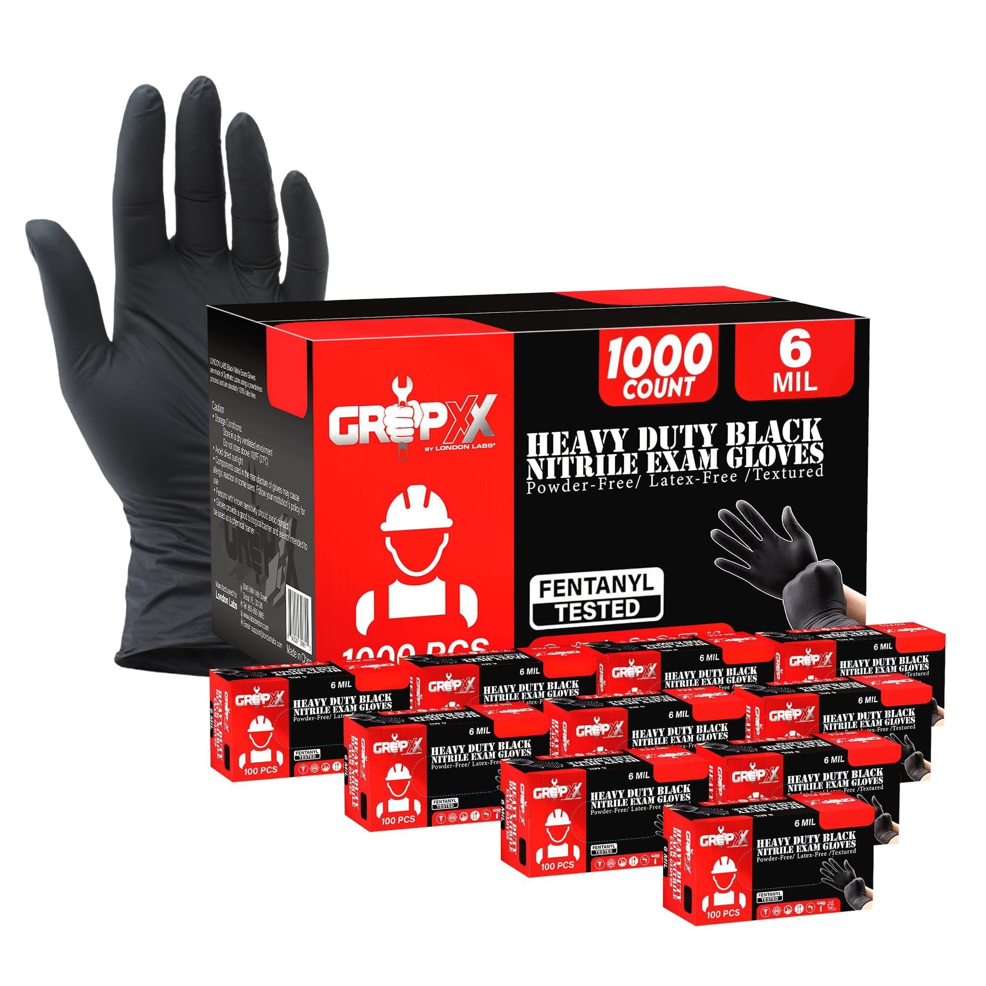 Dura-Gold HD Black Nitrile Disposable Gloves 100 Count- Case deals Of 7