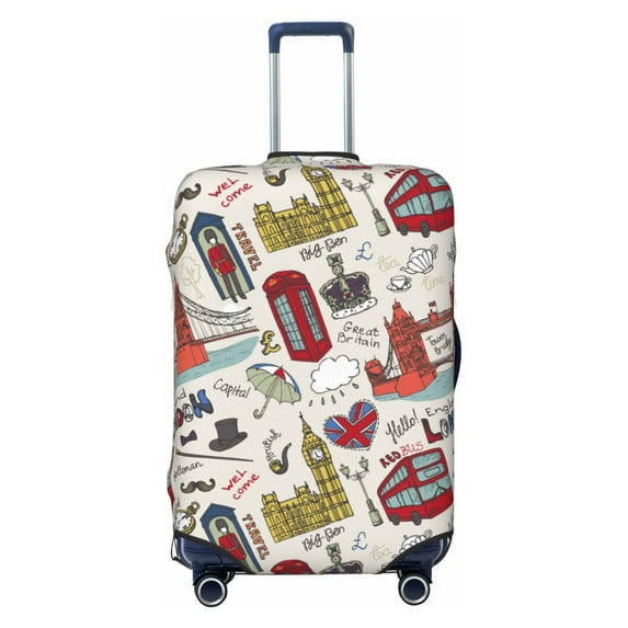 London Landmark1 Luggage Cover Anti Scratch, Elastic Suitcase Protector Suitcase Covers for Luggage Fits 18-32 Inch Luggage