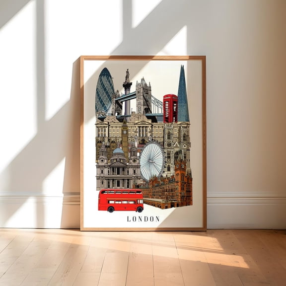 London Landmarks London Skyline Wall Decor Unframed Paper Print