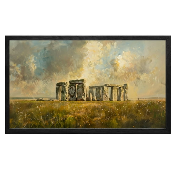 London Landscape Painting Abstract Wall Art Stonehenge Wall Decor Framed Canvas Wall Art For Home Decoration