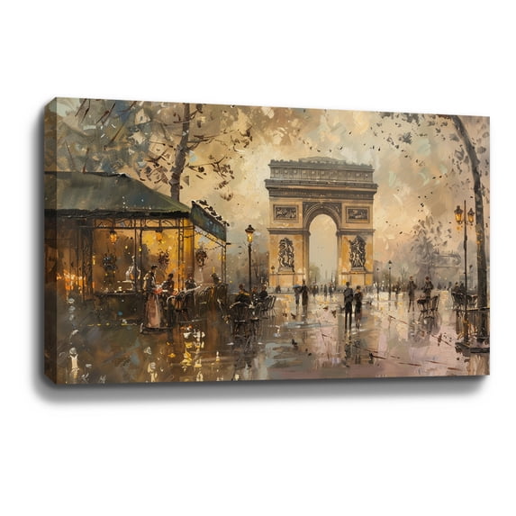 London Landscape Painting Abstract Wall Art Triumphal Arch Wall Decor Framed Canvas Wall Art For Home Decoration
