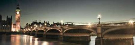 London Lights Canvas Art - Assaf Frank (8 x 24)
