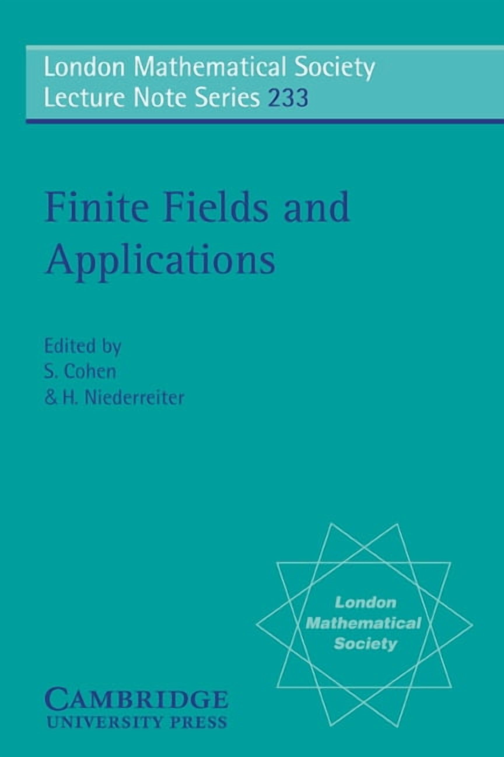London Mathematical Society Lecture Note Finite Fields and Applications: Proceedings of the Third International Conference, Glasgow, July 1995, Book 233, (Paperback)