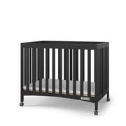 FOREVER ECLECTIC Child Craft London Folding Portable Mini Crib with 2-inch Mattress, Ebony