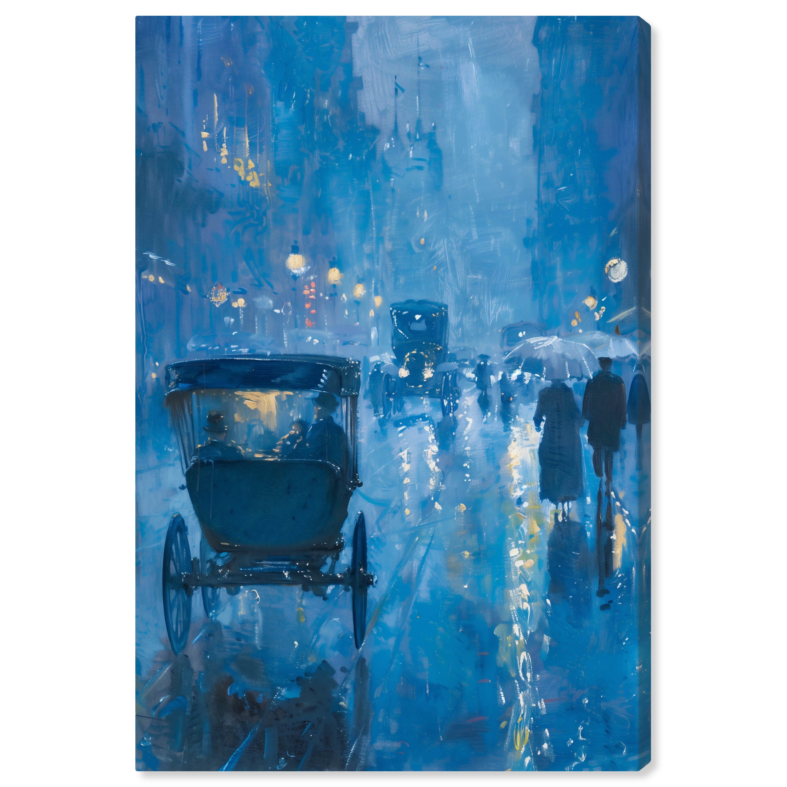 Van Gogh Inspired Blue London Nights Canvas Wall Art, 10" x 15"