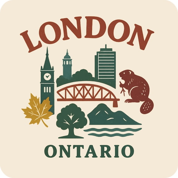 London Ontario Keepsakes Souvenir Vinyl Sticker – Destination Travel Keepsake Collectible (3-Inches Wide)