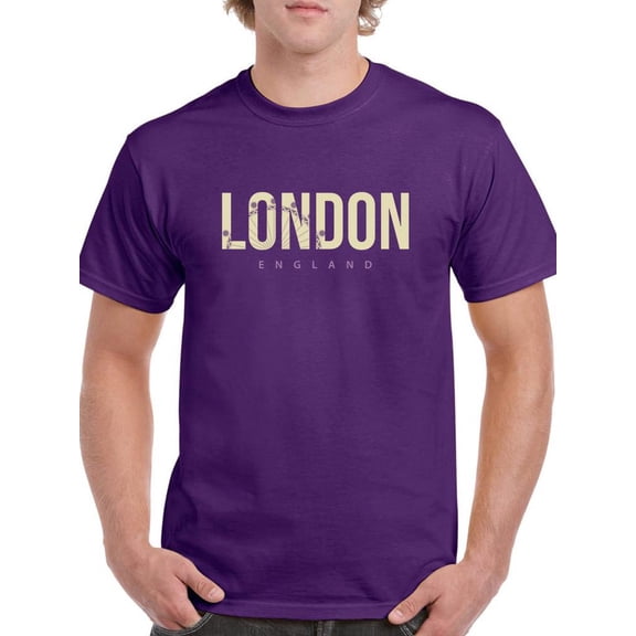 London Pale Yellow Ferris Wheel T-Shirt Men -Image by Shutterstock, Male Small
