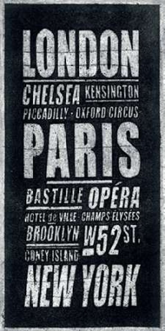 London Paris New York Canvas Art - Barry Goodman (10 x 20)
