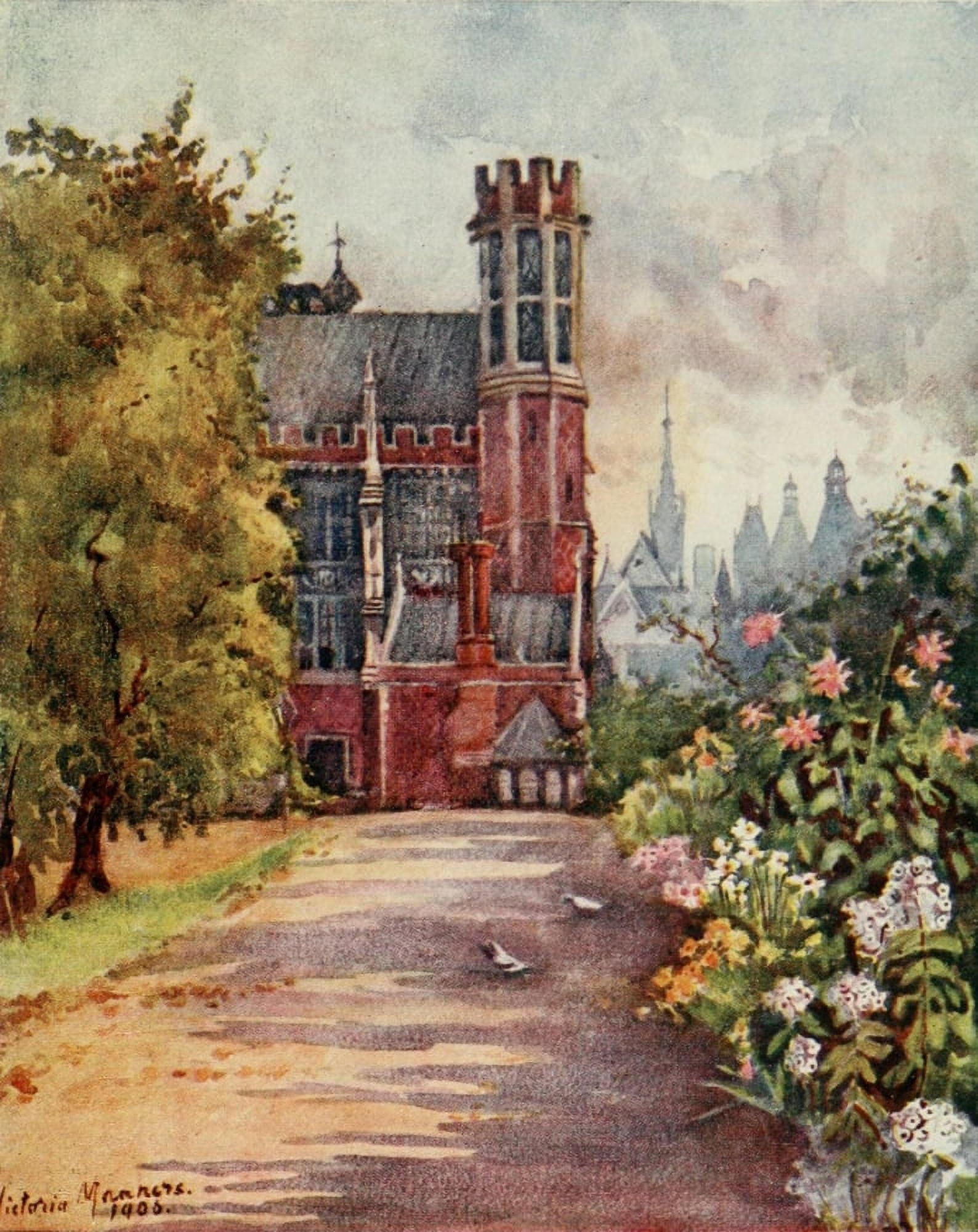 London Parks & Gardens 1907 Lincolns Inn Canvas Art - Lady V Manners (18 x 24)