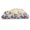 thumbnail image 1 of London Pet Bed, Hand Drawing Style Sketchy City with Famous Landmarks Architecture, Chew Resistant Pad for Dogs and Cats Cushion with Removable Cover, 24" x 39", Pale Blue Eggplant, by Ambesonne, 1 of 4