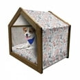 thumbnail image 1 of London Pet House, Popular English Country Culture Tourist Attraction Travel Theme, Outdoor & Indoor Portable Dog Kennel with Pillow and Cover, 5 Sizes, Vermilion Dark Blue, by Ambesonne, 1 of 5