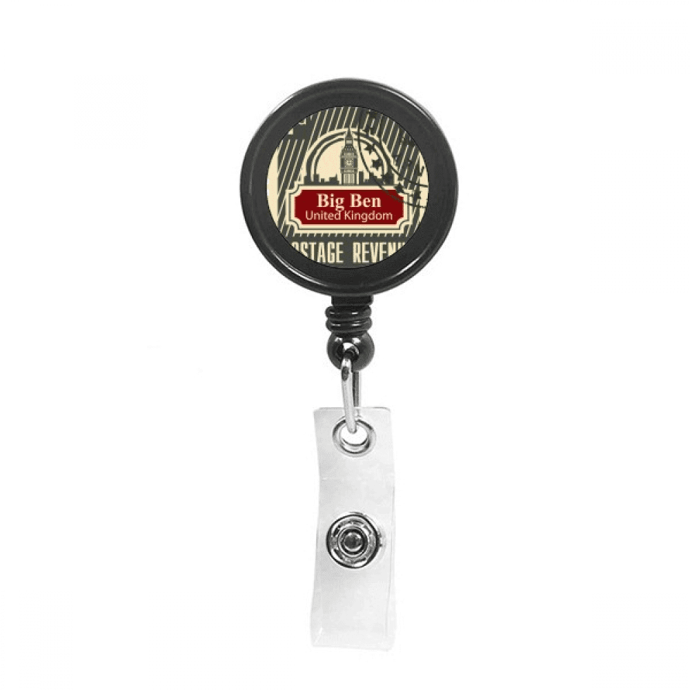 London Postage Revenue United Kingdom UK Retractable Keychain Badge Holder ID Badge