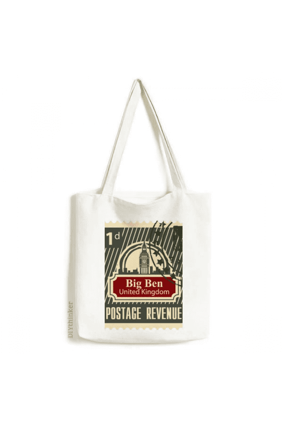 London Postage Revenue United Kingdom UK Tote Canvas Bag Shopping Satchel Casual Handbag