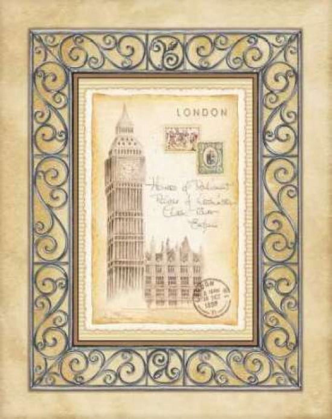 London Postcard Canvas Art - Andrea Laliberte (24 x 30)