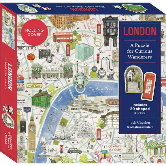 London: A Puzzle for Curious Wanderers : 1000-piece puzzle with 20 shaped pieces, from Sunday Times bestselling author Jack Chesher @livinglondonhistory (Jigsaw)
