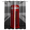 thumbnail image 1 of London Red TelephBooth Winter Dawn Snowy City England Britain Symbol Urban Scene Bedroom Living Kids Youth Roo, 1 of 4