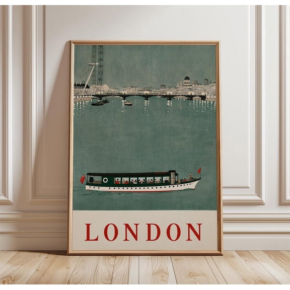 London River Uk Travel Print Thames Wall Art, Unframed Paper Print